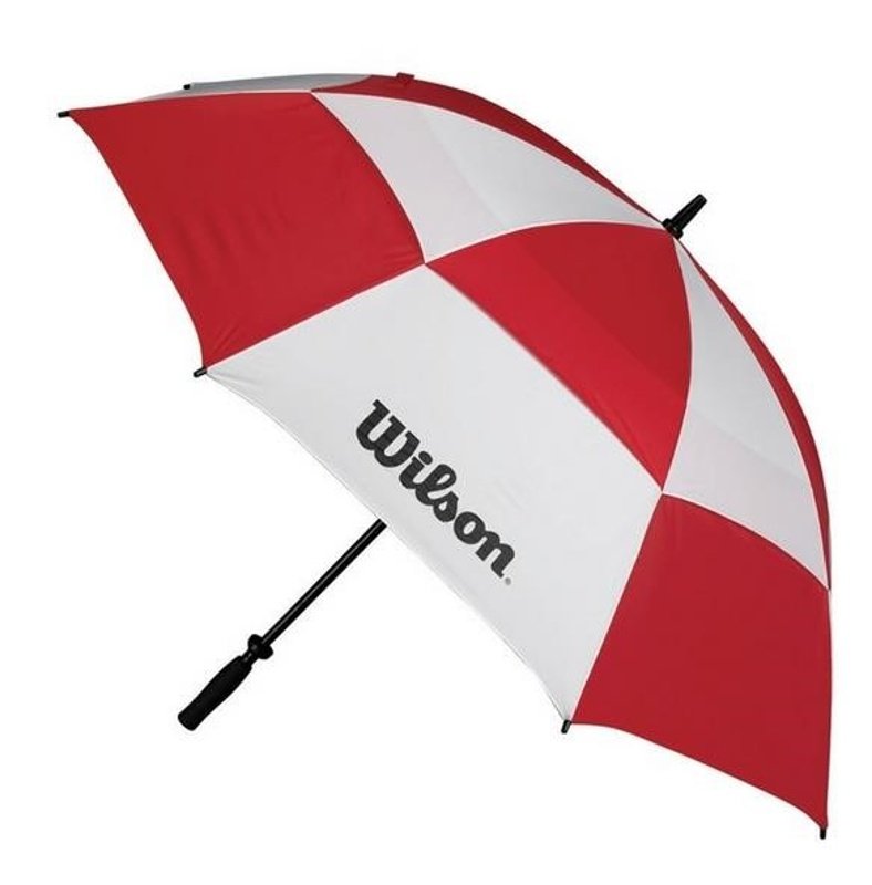 Wilson Double Canopy paraguas 62", blanco/rojo