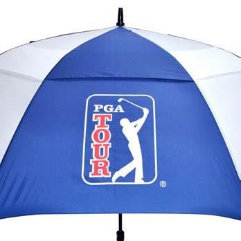 PGA Tour Windproof Double Canopy paraguas de golf 62", blanco/azul