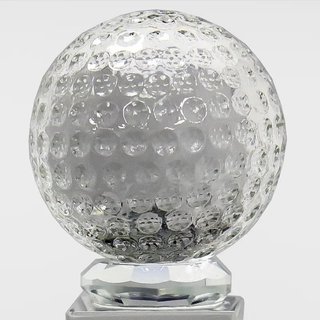 Longridge Crystal Golf Trophy With Golf Ball - 235mm