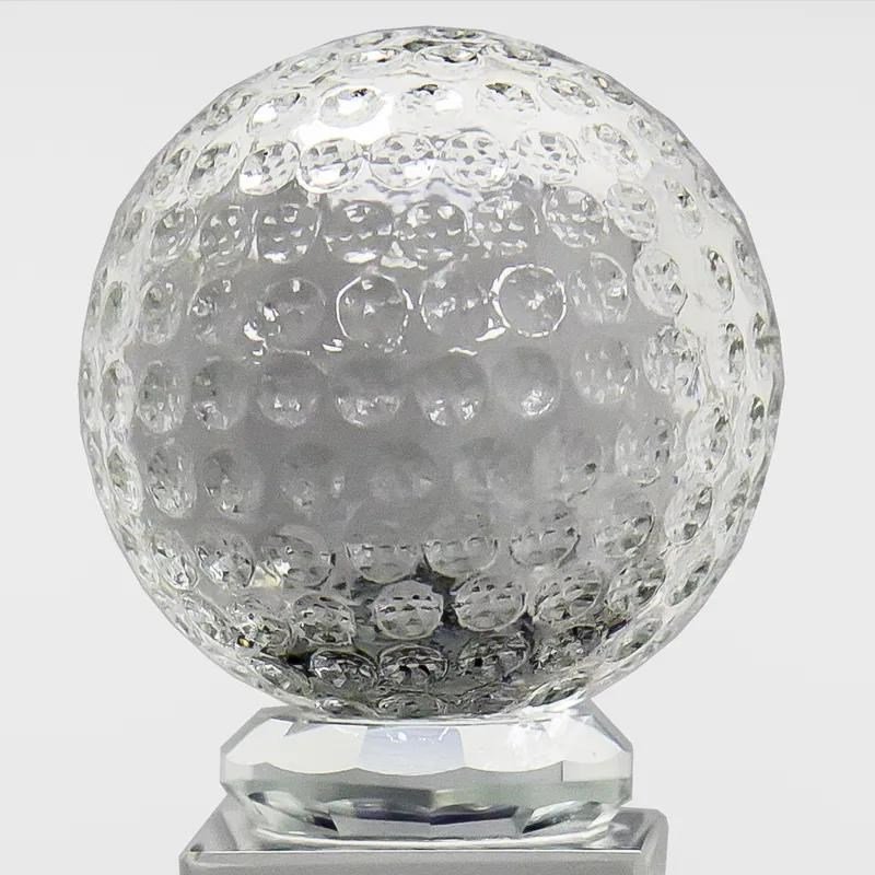 Longridge Crystal Golf Trophy With Golf Ball - 235mm