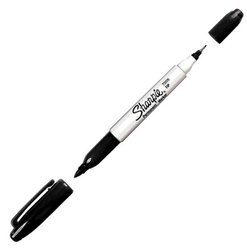 Sharpie Twin Tip Permanent Marker negro