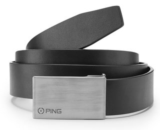 PING Hughes Leather mens golf belt, negro