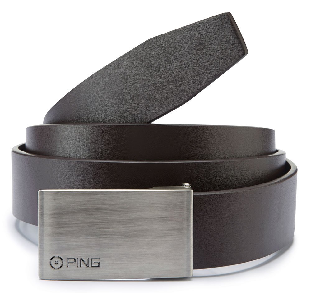 PING Hughes Leather cinturón de golf para hombre, marrón