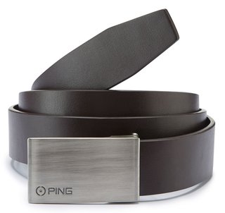 PING Hughes Leather cinturón de golf para hombre, marrón