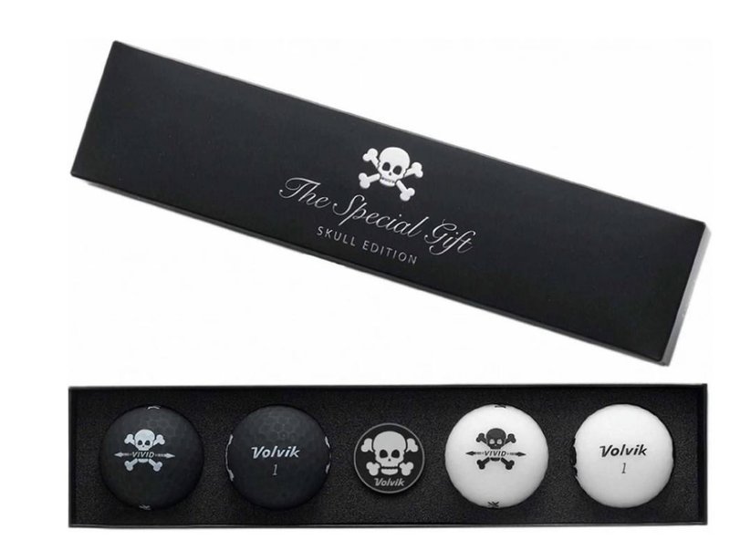 Volvik VIVID SKULL Edition pelotas de golf, mix de colores