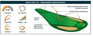 Volvik VIVID Lite pelotas de golf, naranja