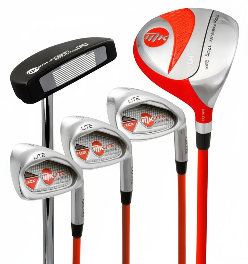 MKids Lite Junior set de golf, grafit, +stand bag, rojo