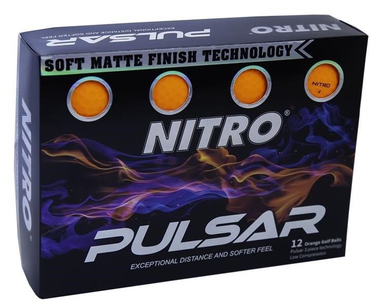 Nitro Pulsar pelotas de golf, naranja