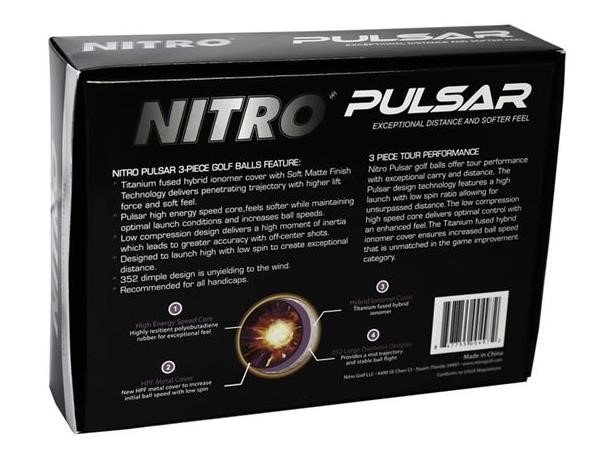 Nitro Pulsar pelotas de golf, lima
