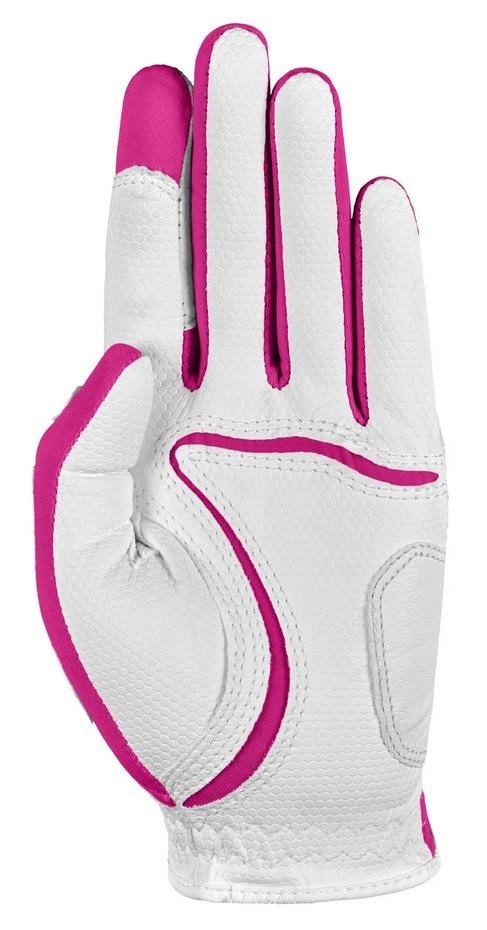 Zoom Zoom Weather guante de golf júnior, blanco/fucsia