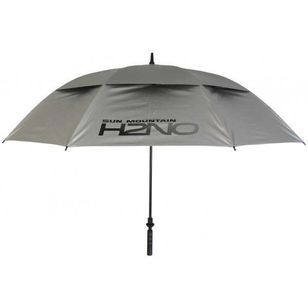 Sun Mountain H2NO UV 30SPF Dual Canopy paraguas automático de doble dosel, plateado