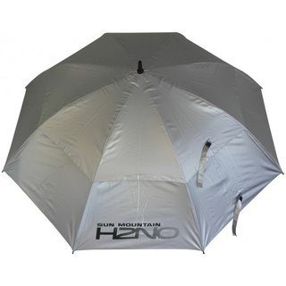Sun Mountain H2NO UV 30SPF Dual Canopy paraguas automático de doble dosel, plateado