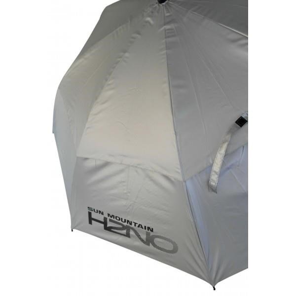 Sun Mountain H2NO UV 30SPF Dual Canopy paraguas automático de doble dosel, plateado