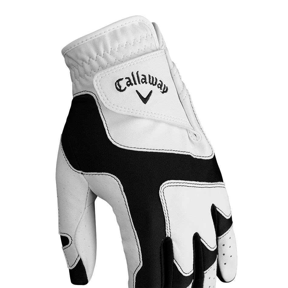 Callaway Opti Fit guante de golf para mujer, blanco/negro