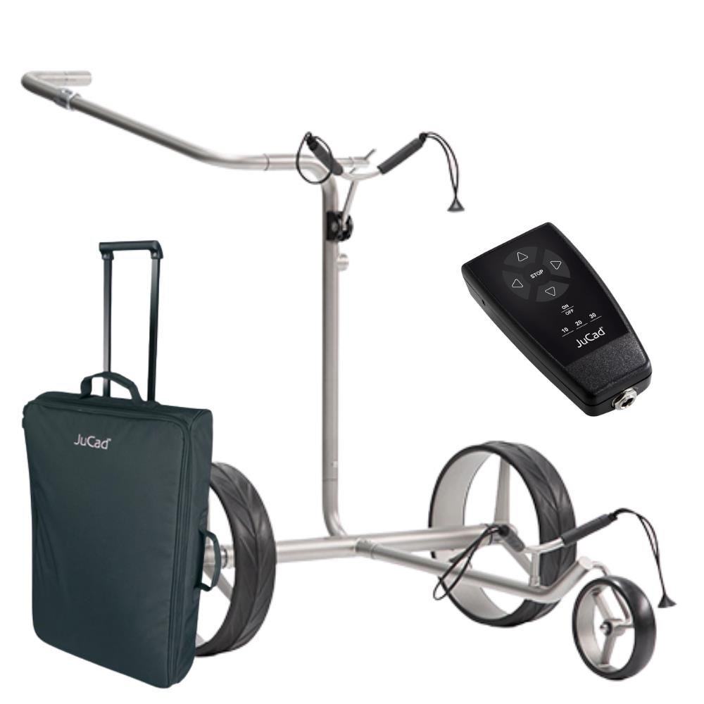 JuCad drive SL Titan Travel eX 2.0 carrito eléctrico + mando a distancia + bolsa de transporte (JRT-1), titanio
