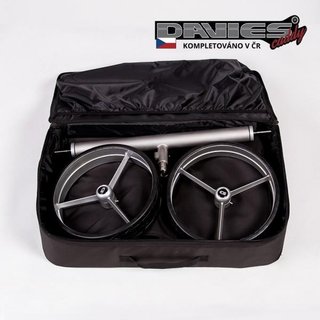 Davies Caddy Premium bolsa de viaje (con bolsillo para batería), negra