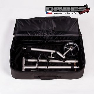Davies Caddy Premium bolsa de viaje (con bolsillo para batería), negra