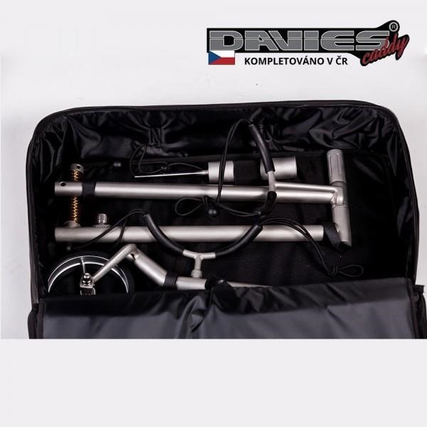 Davies Caddy Premium bolsa de viaje (con bolsillo para batería), negra