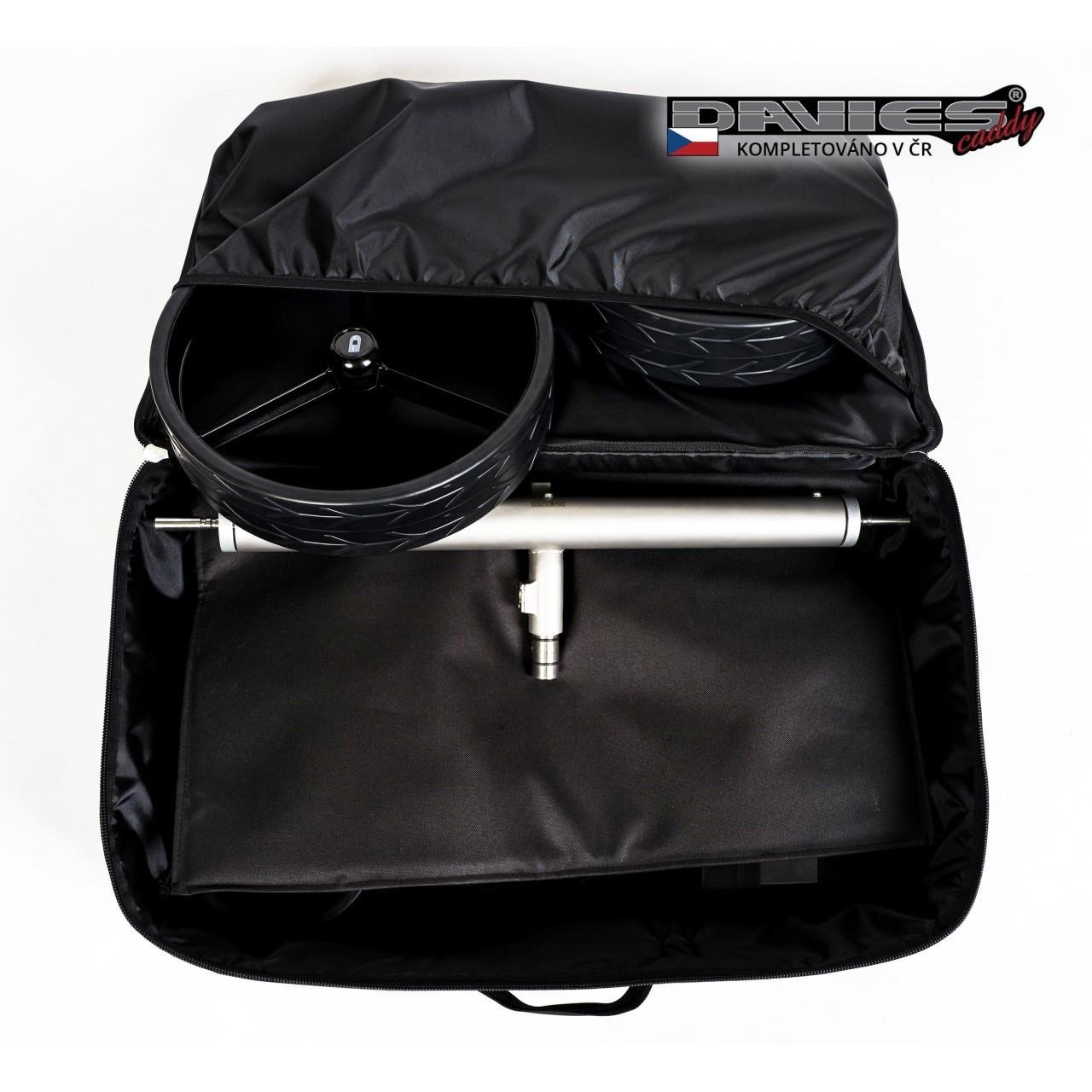 Davies Caddy Premium bolsa de viaje (con bolsillo para batería), negra