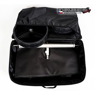 Davies Caddy Premium bolsa de viaje (con bolsillo para batería), negra
