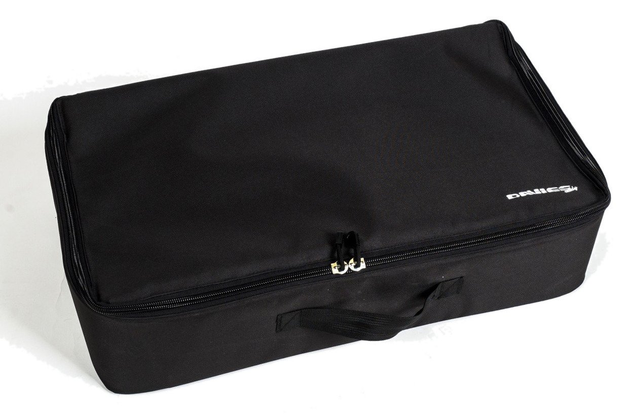 Davies Caddy Premium bolsa de viaje (con bolsillo para batería), negra