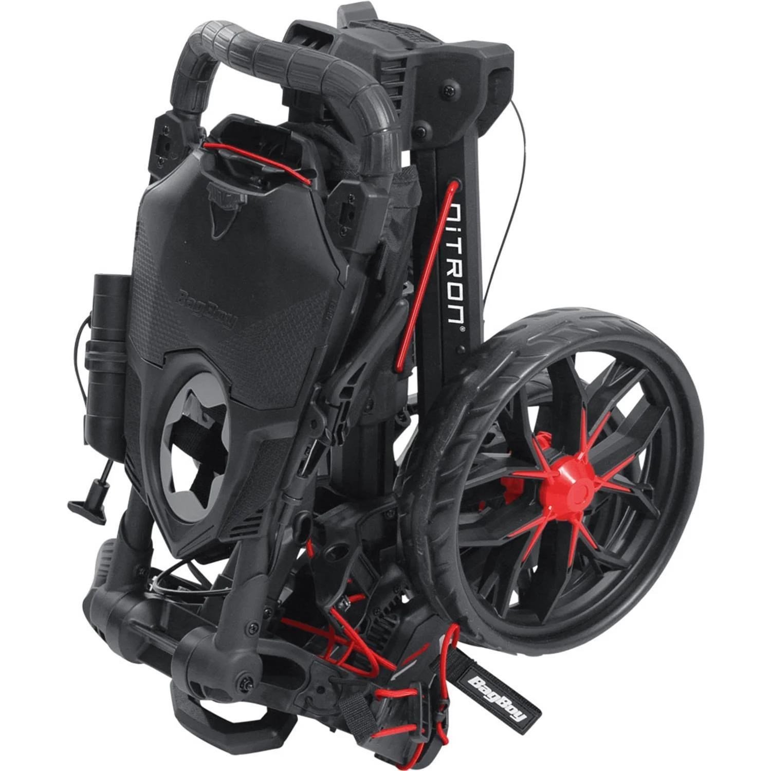 Bag Boy Nitron Auto-Open carrito manual, plateado/negro