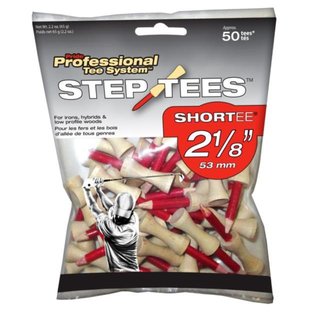 Pride Professional Tee System Step Tees tees de madera rojos 53mm (2 1/8"), 50 tees