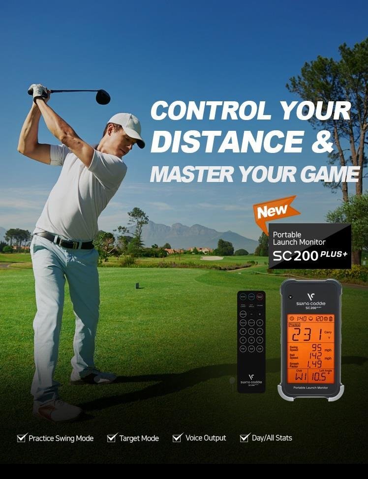 Voice Caddie Swing Caddie Launch Monitor SC200+ negro