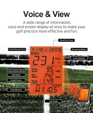 Voice Caddie Swing Caddie Launch Monitor SC200+ negro