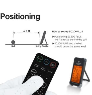 Voice Caddie Swing Caddie Launch Monitor SC200+ negro