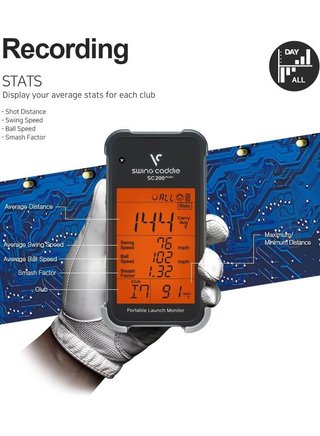 Voice Caddie Swing Caddie Launch Monitor SC200+ negro