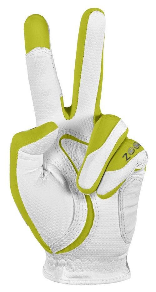 Zoom Zoom Weather guante de golf para hombre, blanco/lima
