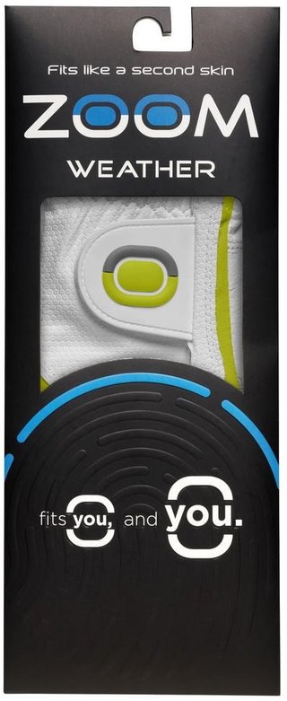 Zoom Zoom Weather guante de golf para hombre, blanco/lima