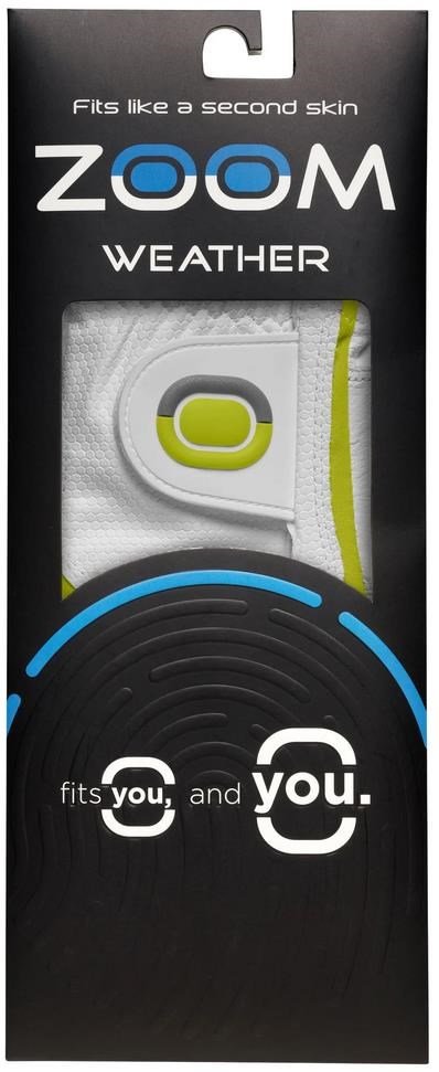Zoom Zoom Weather guante de golf para hombre, blanco/lima
