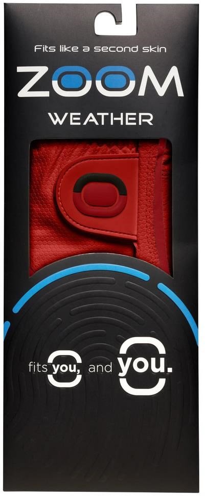 Zoom Zoom Weather guante de golf para hombre, rojo