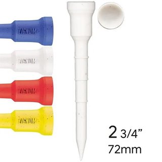 Lignum Tee 72mm (2 3/4") pack de 12, colores variados