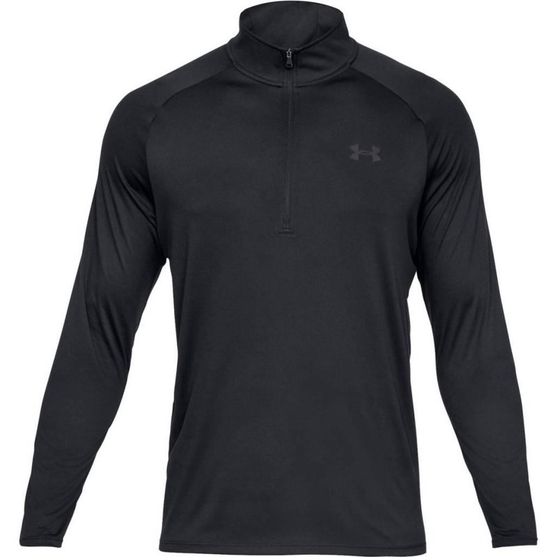 Under Armour Tech 2.0 1/2 Zip camiseta de manga larga para hombre, negra