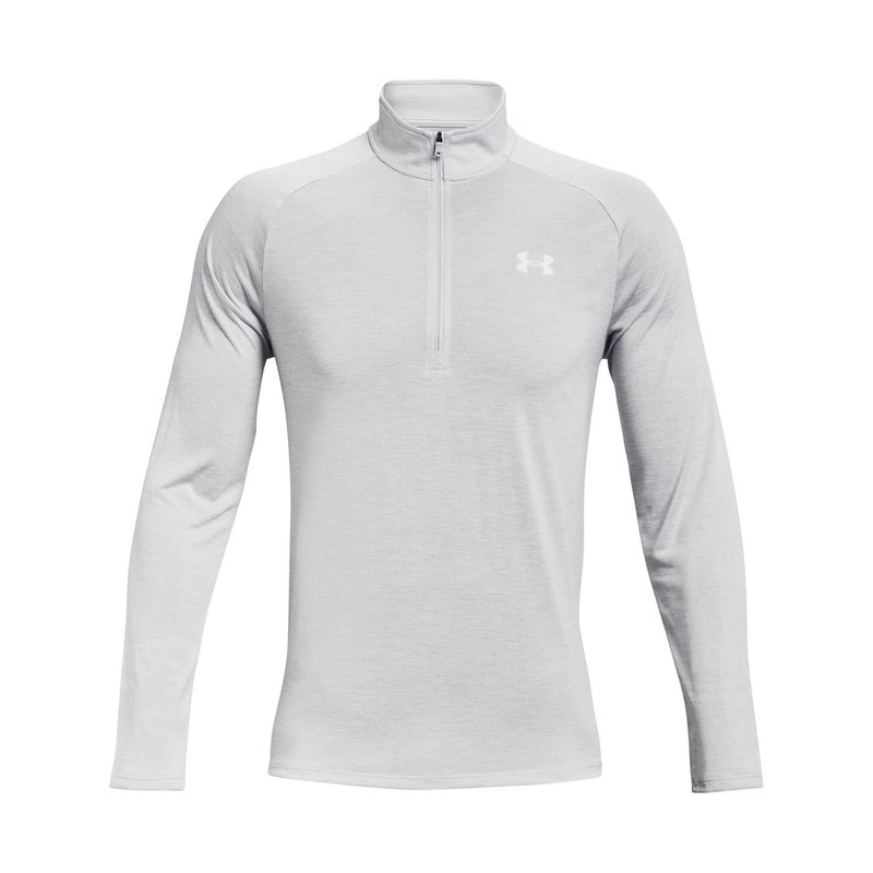 Under Armour Tech 2.0 1/2 Zip camiseta de manga larga para hombre, gris claro