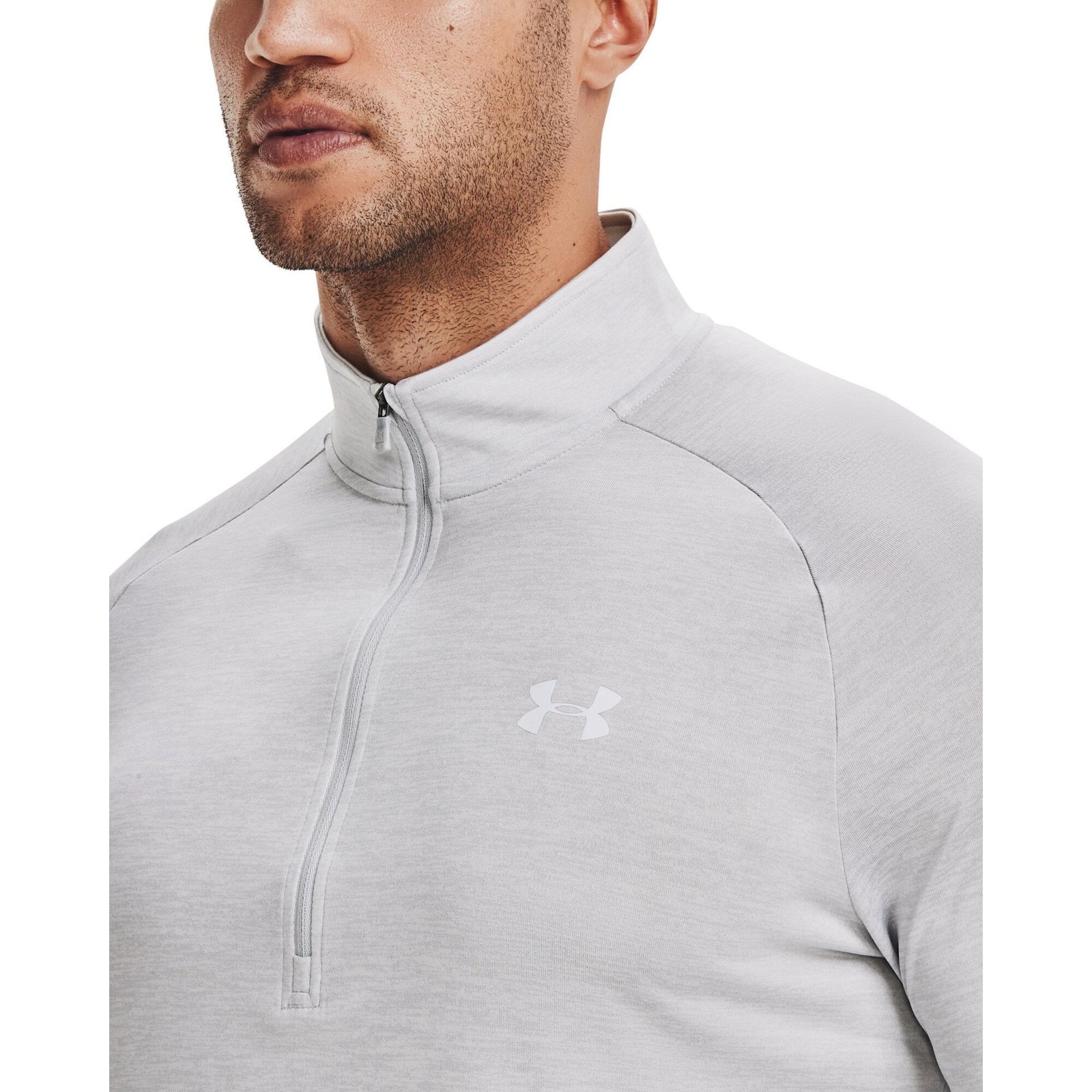 Under Armour Tech 2.0 1/2 Zip camiseta de manga larga para hombre, gris claro