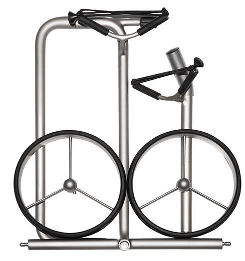 JuStar Silver carrito manual de 2 ruedas, acabado plata titanio