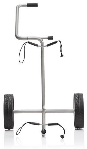 JuStar Silver carrito manual de 2 ruedas, acabado plata titanio