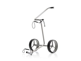 JuStar Silver carrito manual de 2 ruedas, acabado plata titanio