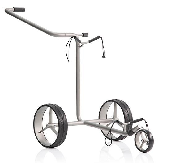 JuStar Silver 3-Wheeled carrito manual, titanium silver finish