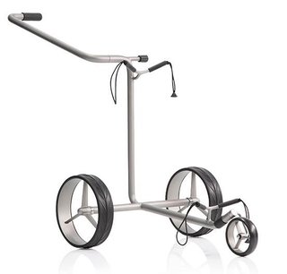JuStar Silver 3-Wheeled carrito manual, titanium silver finish