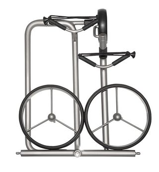 JuStar Silver 3-Wheeled carrito manual, titanium silver finish