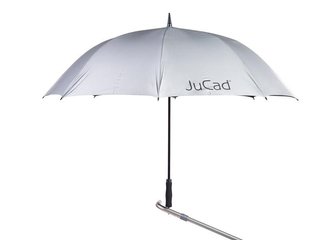 JuCad paraguas de golf automático con pin 68", plateado (protección UV)