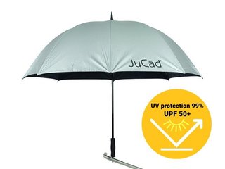 JuCad paraguas infantil con pin, plateado con protección UV