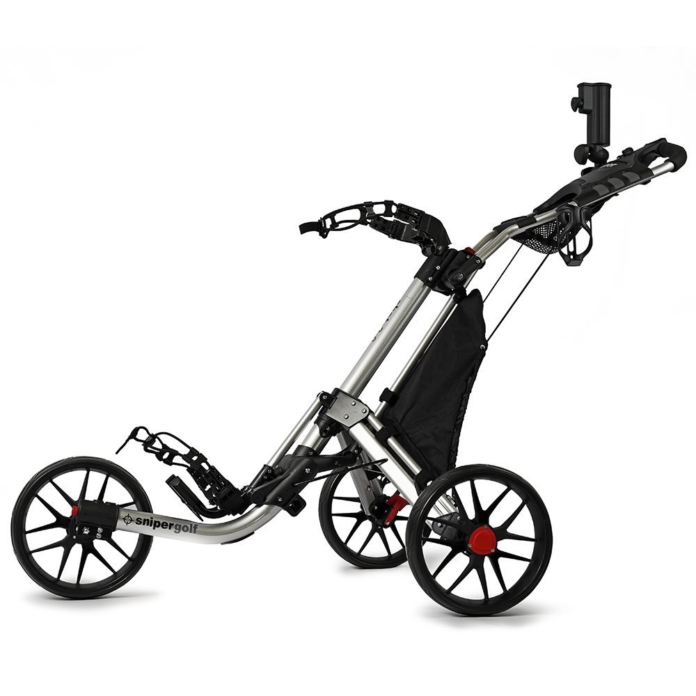 Sniper Golf Shot 2.0 carrito manual, plateado