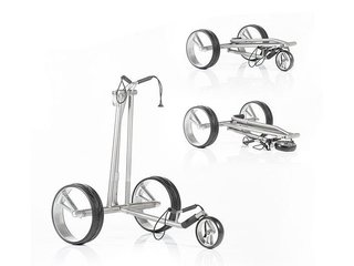 JuCad Phantom Titan eX 2.0 carrito eléctrico + mando a distancia (JFS2) + bolsa de transporte (JRT-2), titanio