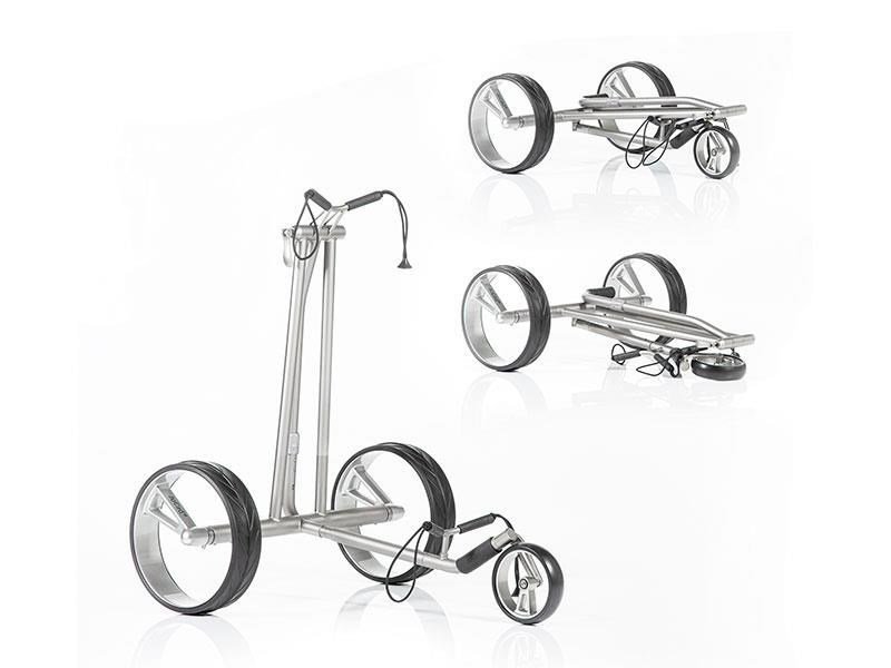 JuCad Phantom Titan 2.0 carrito eléctrico + bolsa de transporte, titanio